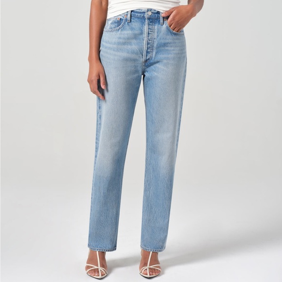 New AGOLDE 90'S Pinch Waist High Rise Straight Sz 30 In Infinite Capsule Staple - Picture 1 of 13